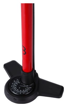 BBB AirBoost 2.0 Floor Pump (Max 160 psi / 11 bar) Red