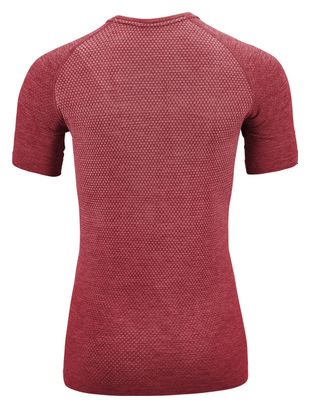 Maillot Manches Courtes Odlo Essential Seamless Femme Rouge