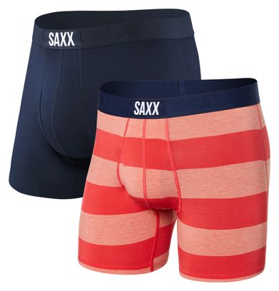Boxer Saxx Ultra Super Soft Brief Fly (X2) Red Navy