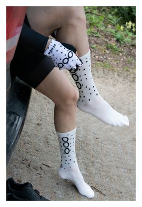 Chaussettes de cyclisme unisexe ECOON Aubisque Blanc