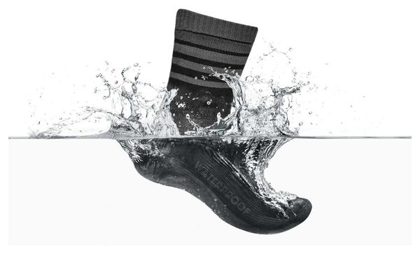 Chaussettes Hiver GripGrab Waterproof Merino Thermal Noir Gris