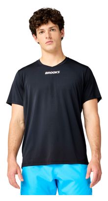Maglietta da corsa Brooks Dash Cooling nera da uomo