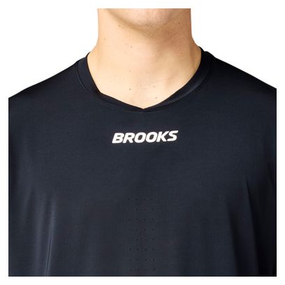 Maglietta da corsa Brooks Dash Cooling nera da uomo