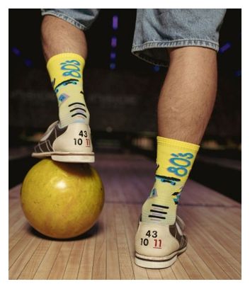 Chaussettes BV Sport Run Marathon Générations 80s Collector Jaune/Bleu