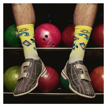 Chaussettes BV Sport Run Marathon Générations 80s Collector Jaune/Bleu