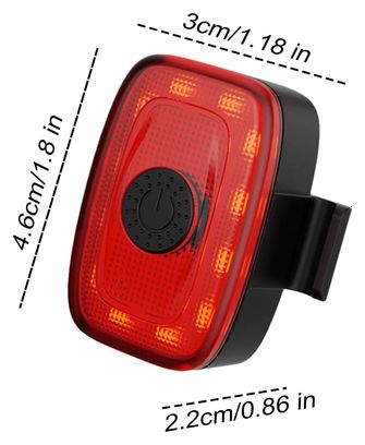 Feu arrière rouge 120 lumens LED