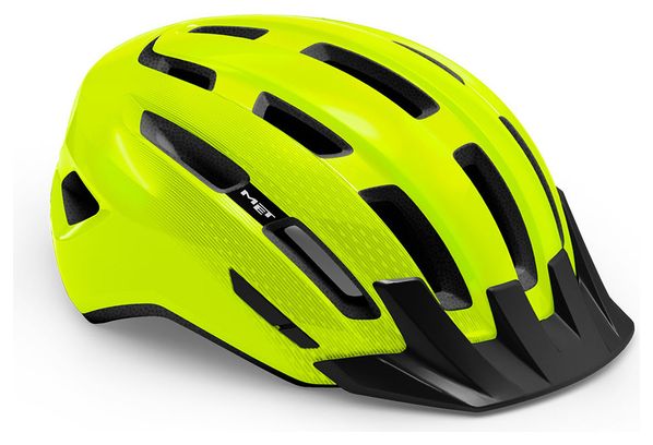 Met Downtown Helmet Neon Yellow Glossy Black