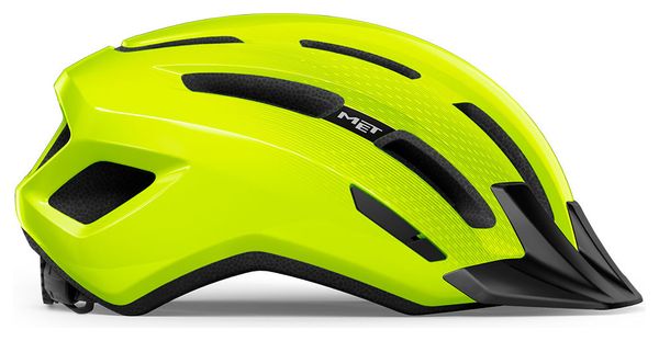 Met Downtown Helmet Neon Yellow Glossy Black