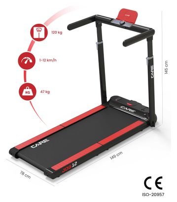 Tapis de course - 12km/h - CARE - JOG 12