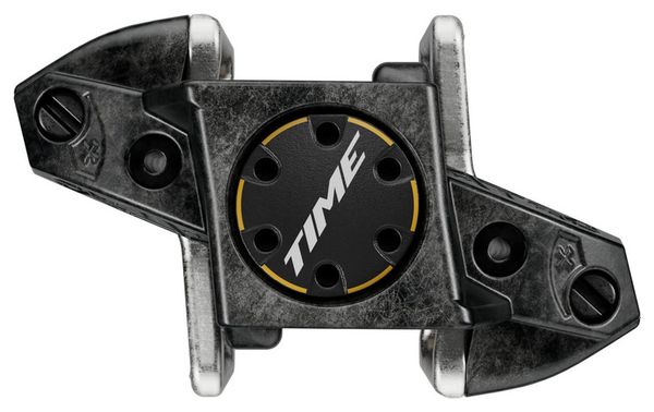 Automatisches Pedalpaar Time XC 12 Axe Titanium Carbon/Gold + ATAC Schuhplatten 13°/17° C1