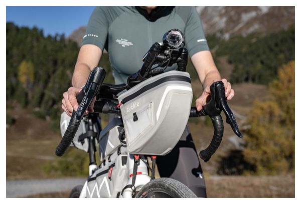 Sacoche de Guidon Cyclite Handlebar Aero Bag / 02 | 4.9 L | Gris Clair