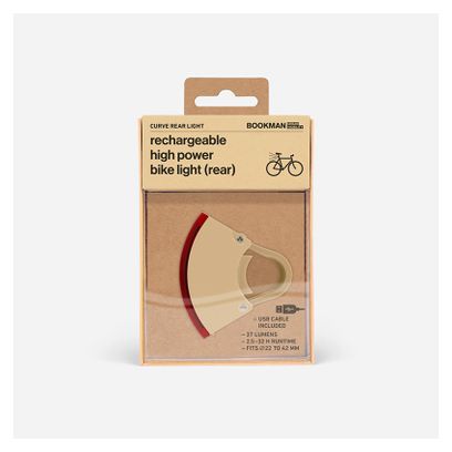 Eclairage vélo arrière led USB Bookman Curve