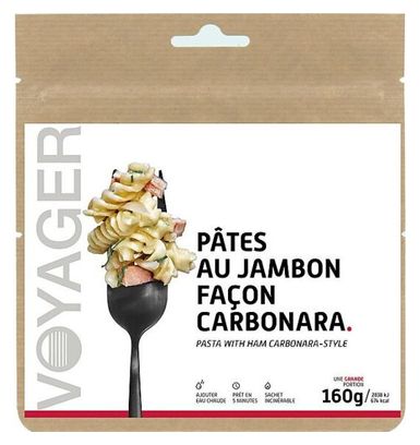 Voyager gevriesdroogde pasta met ham carbonara stijl 160g