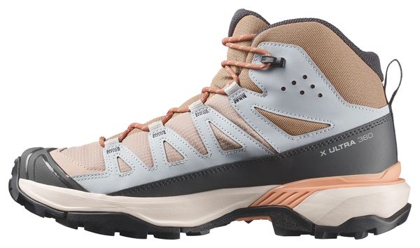 Salomon X Ultra 360 Mid GTX Hiking Shoes, Blue/Brown, Women's