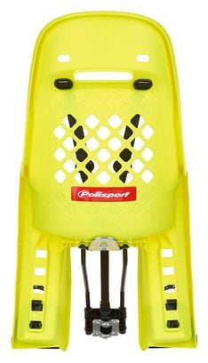 Porte bebe ar sur cadre Polisport joy special 29''p jaune fluo coussin gris fonce