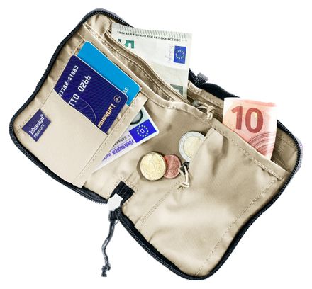 Cartera con cremallera Deuter Negro/Beige