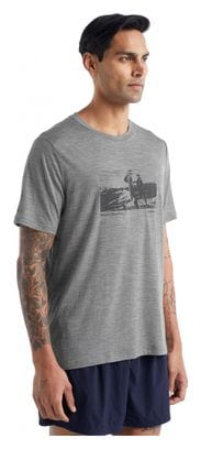 Camiseta Icebreaker Tech Lite II Natural Run Club gris