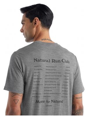 Camiseta Icebreaker Tech Lite II Natural Run Club gris