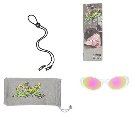 Ein Paar Pit Viper The Miami Nights Slammer Brillen Weiß/Pink