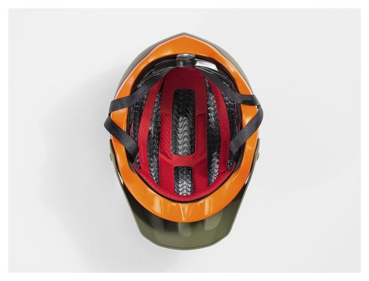 Bontrager Rally WaveCel MTB helm Olijf grijs / Oranje