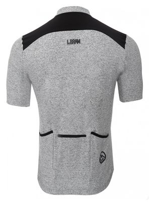 LeBram Parpaillon Gray Short Sleeve Straight Cut Jersey