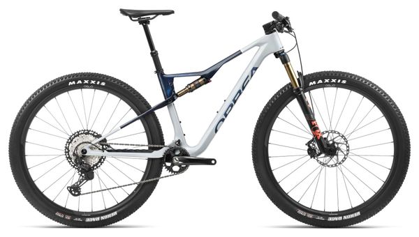 Orbea Oiz M10 Volledig geveerde MTB Shimano XT 12S 29'' Zilver Grijs Blauw Carbon Blik 2024