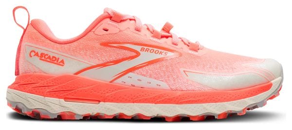 Zapatillas de trail Brooks Cascadia 18 para mujer Coral/Blanco