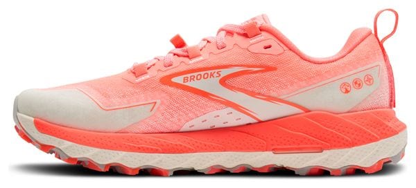 Zapatillas de trail Brooks Cascadia 18 para mujer Coral/Blanco