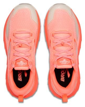 Chaussures Trail Brooks Cascadia 18 Corail/Blanc Femme