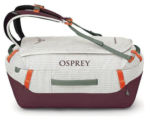 Borsa da viaggio Osprey Transporter Duffel 40 Bianca/Bordeaux