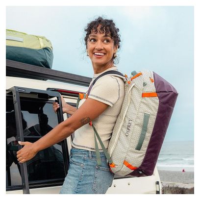 Borsa da viaggio Osprey Transporter Duffel 40 Bianca/Bordeaux
