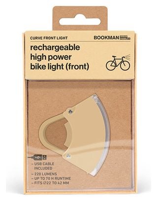 Eclairage vélo avant led USB Bookman Curve
