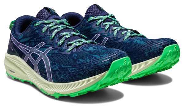 Asics Fuji Lite 3 Blue Green Women's Trail Running Shoes