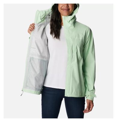 Columbia Omni-Tech Ampli-Dry Waterproof Jacket Green Donna