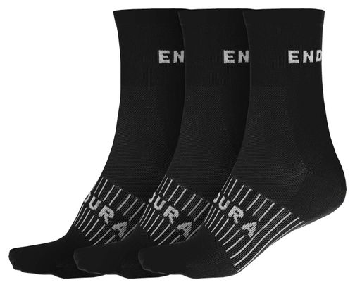 3 pares de calcetines negros Endura Coolmax