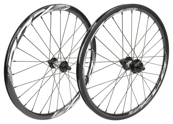 Pair of Excess XLC-3 20'| 451x19.5mm | 36h Hole Wheels Black