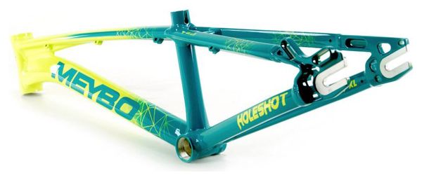 Cadre BMX Race Meybo Holeshot Alloy Vert Lime Bleu Petrol 2024