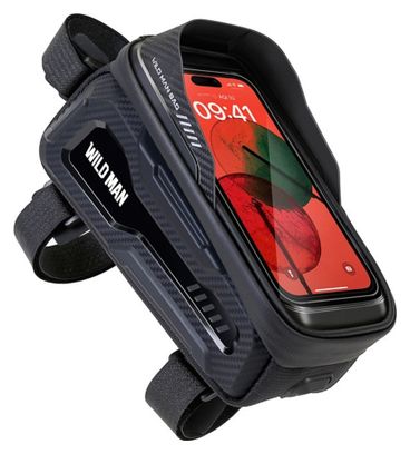 Bike frame bag with phone holder 1L black WILD MAN