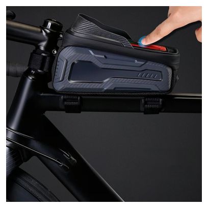 Bike frame bag with phone holder 1L black WILD MAN