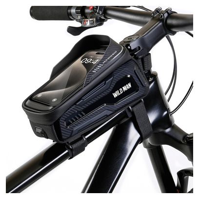 Bike frame bag with phone holder 1L black WILD MAN