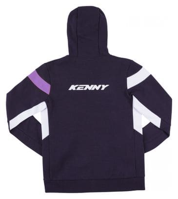 Sudadera de carreras con capucha y cremallera azul marino para mujer Kenny