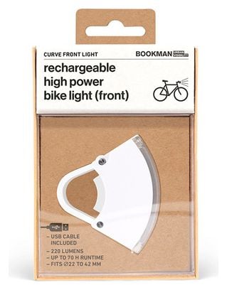 Eclairage vélo led avant USB Bookman Curve