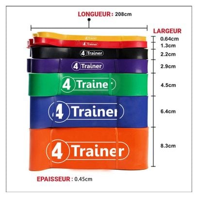 Bande Elastique - Powerband Extra Fort - Orange - 4TRAINER