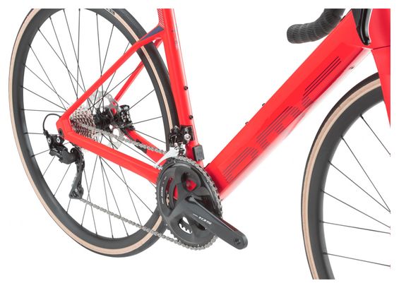 Bicicleta de carretera eléctrica BMC Roadmachine AMP Three Shimano 105 11S 350 Wh 700 mm Rojo 2023