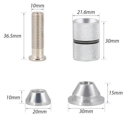 Stop Velkyne Compressie 1 1/8 Vork Carbon Aluminium Expander Stuurlager Zilver