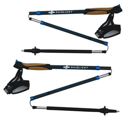 Raidlight Bastones de Trail con Correa Z Carbon Azul