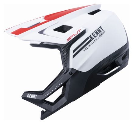 Kenny Split Helm Rood Wit