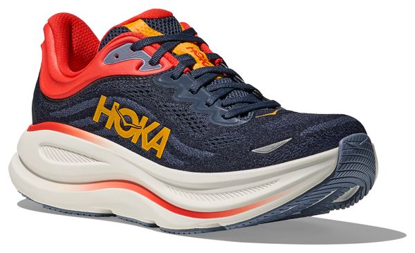 Chaussures Running Hoka Bondi 9 Bleu/Rouge Homme