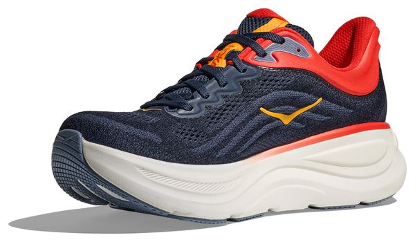 Chaussures Running Hoka Bondi 9 Bleu/Rouge Homme