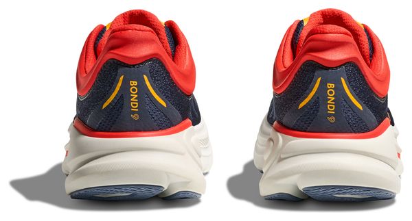 Chaussures Running Hoka Bondi 9 Bleu/Rouge Homme